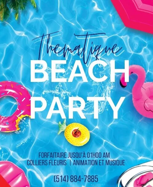 Soirée thématique Beach Party avec animation événementielle
