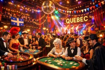 Soirée thématique au Québec avec casino, disco et costumes